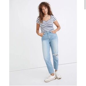 Madewell The Curvy Perfect Vintage Jean in Coney Wash: Destroyed ND630